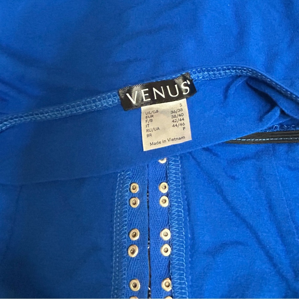 VENUS Cobalt Blue Halter Tank with Silver Hook Accents - Picture 7 of 7